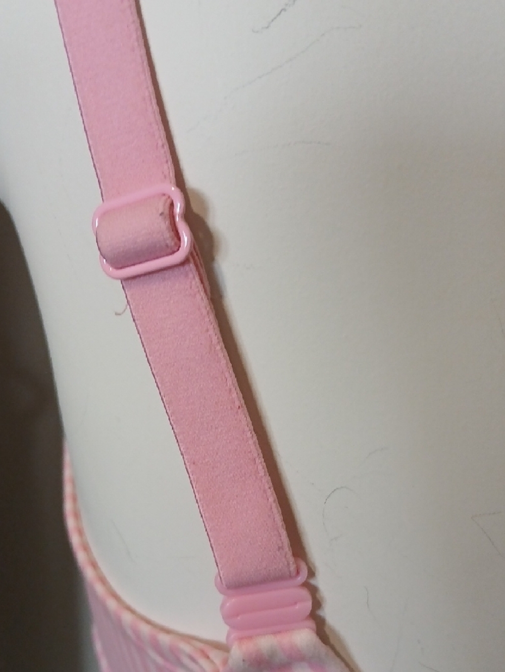 VS Body By Victoria Lined Perfect Coverage Iconic Sexy Pink & White Striped Bra - Picture 10 of 15